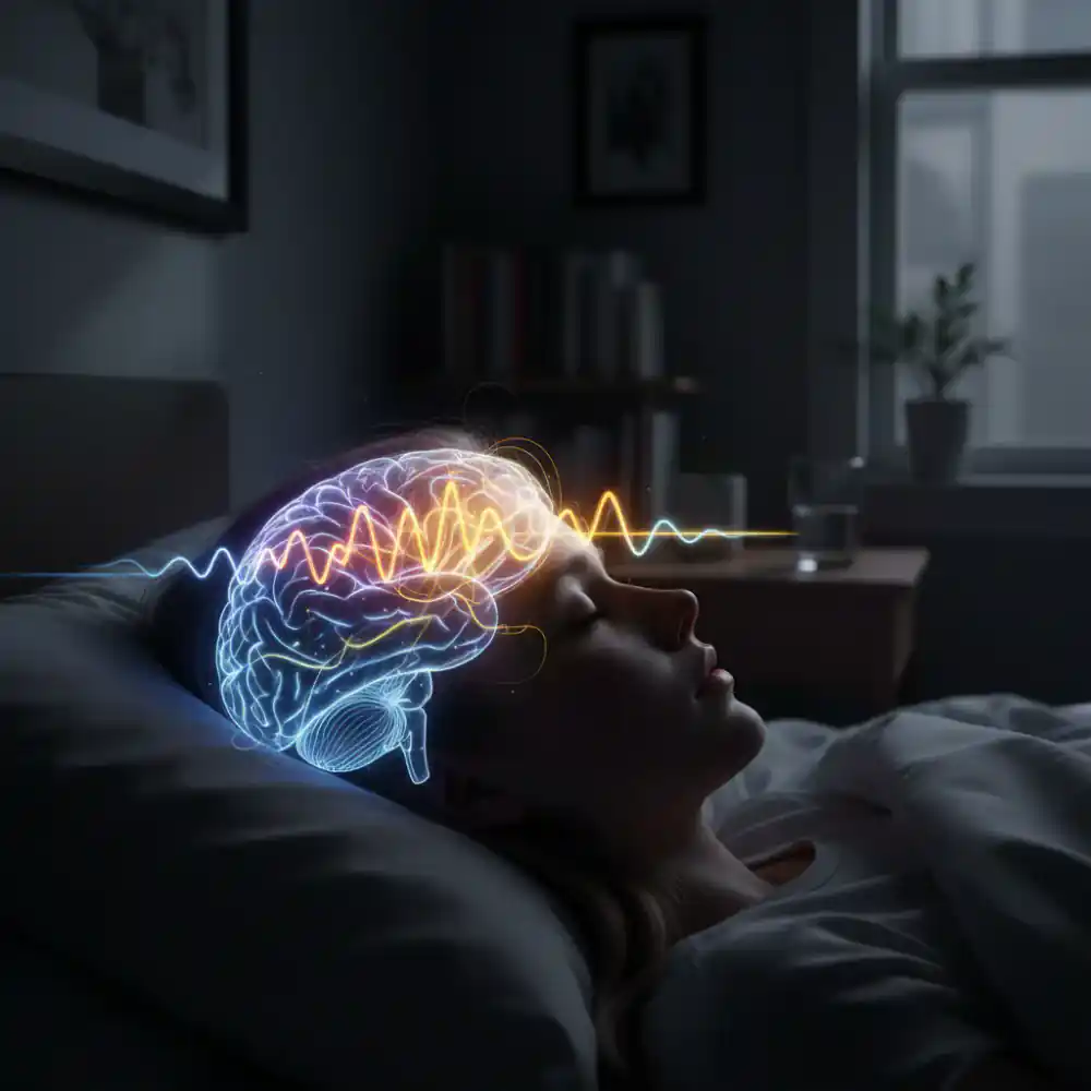 Brain wave visualization during sleep stages